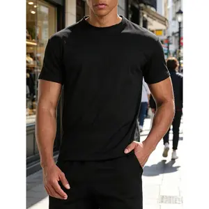 Men’s Waffle‑Knit Short‑Sleeve T‑Shirt & Sweatpants Set, Elastic Soft Casual Loungewear Outfit, Slim‑Fit Breathable Daily Streetwear Two‑Piece Tracksuit