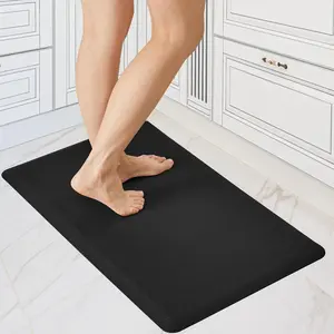 Kitchen Mats for Floor, Kitchen Mat and Rugs Cushioned Anti-,17.3"x 28", Black, , Non Slip, Easy-Clean, Long-Lasting and Comfort at Home, Office, Garage