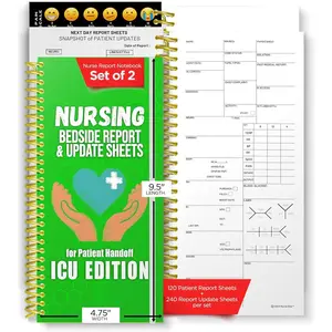 ICU  Templates  Essentials Report Book,  Templates Set of 2,  Clinicals,  Appreciation  for s,  Student , and SBAR  Report Book