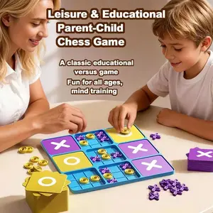 Fun Nine Grid Xo Game Set, Family Interactive Educational Desk Game, Develops Logical Thinking and Adaptability, Brain Teaser Toy