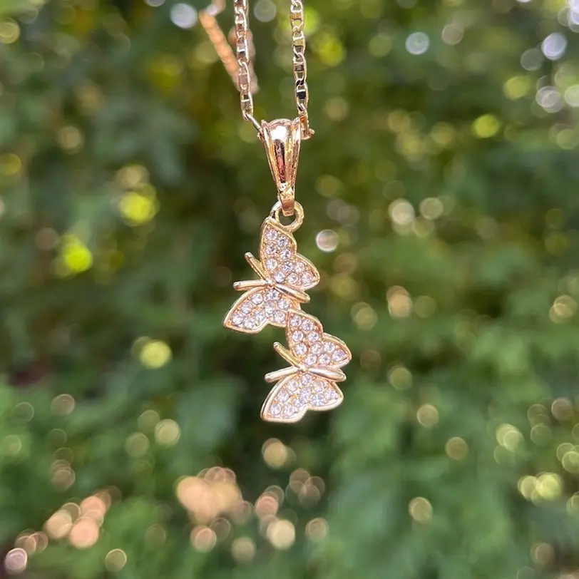 Double butterfly necklace