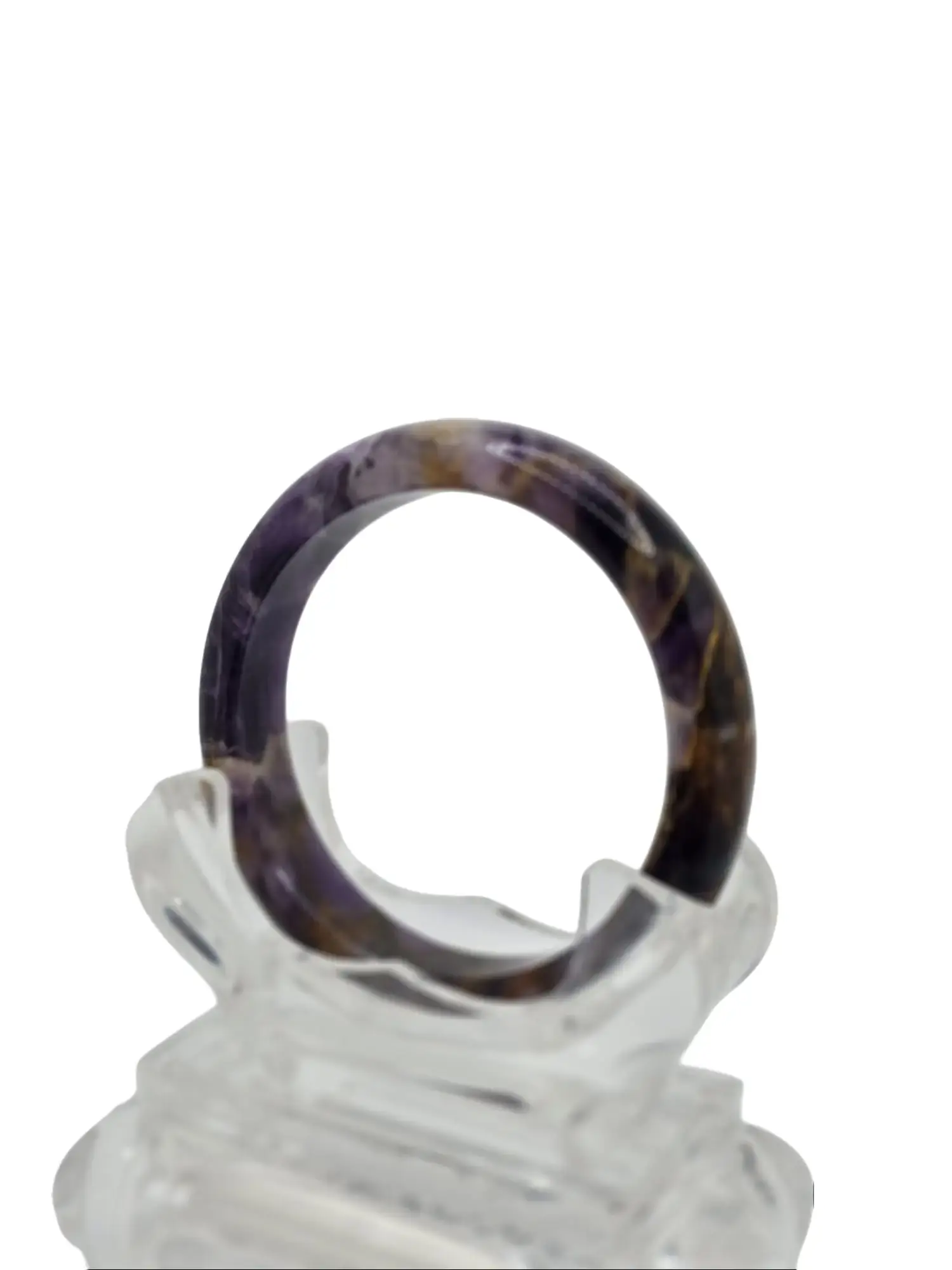 Natural Purple Auralite Natural Crystal Bangle, Jewelry Accessory for Women