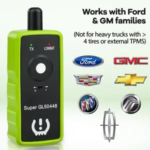 [For GM&Ford]VXDAS Super GL50448 2-in-1 TPMS Relearn Tool for GM & Ford |Green Edition Tire Sensor Reset Tool | One-Switch Activation for F150, Silverado, Sierra, Buick, Lincoln