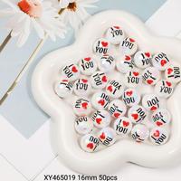 XY465019 16mm50pcs Heart beads