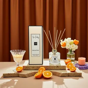 100ML Aromatherapy Essential Oil Diffuser, Long-Lasting Fragrance, Home Fragrance Reed Diffuser  for Home, Hotel, Office, Includes English Pear, Bubblegum, Peach ,ROUGE 540, Etc.100% authentic via Pinky edition, direct factory supply.