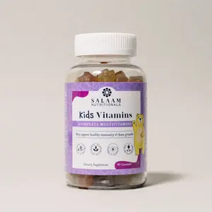 Salaam Nutritionals Halal Kids Multivitamin Gummies 90 Count with Vitamins A C E and Zinc Immune and Energy Support