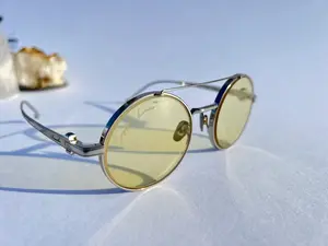 Citrine Crystal Lenses - Silver Capella Frames