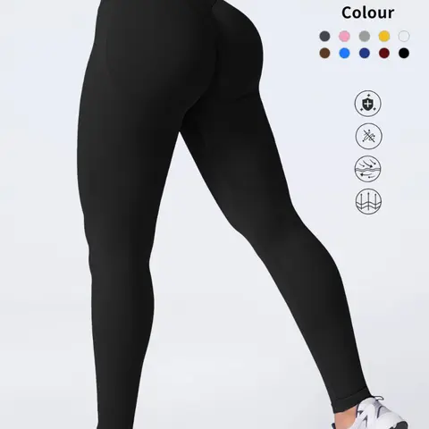 Women's Solid High Waist Sports Leggings, High Stretch Yoga Leggings, High Waisted Leggings, Ladies Sportswear for Indoor Outdoor Wear, Bottom