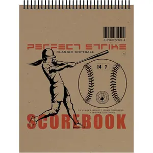 Softball Scorebook with Rules and Scoring Instructions Heavy Duty Suitable for Youth or Adult Softball TS-14:7