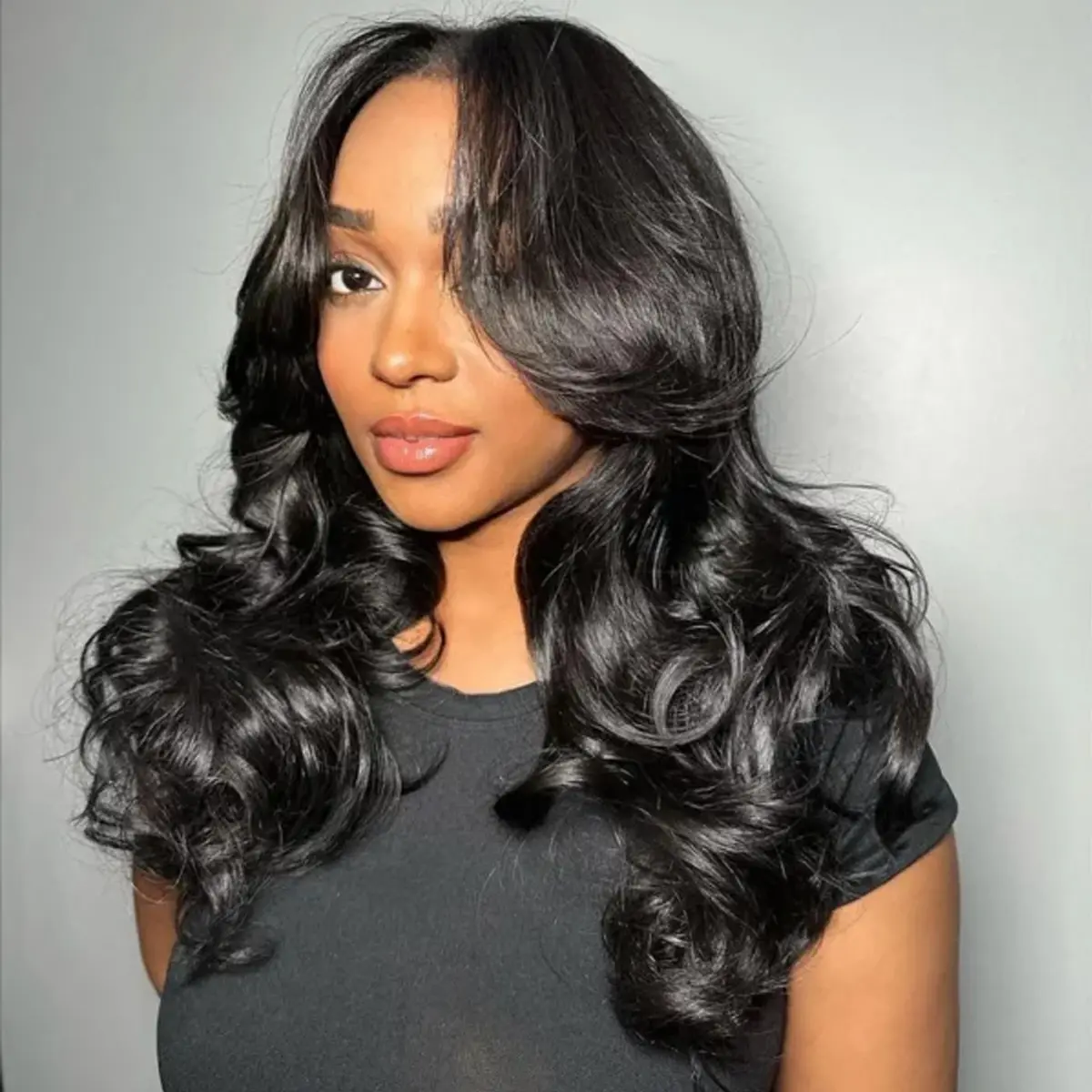 Mscoco Real HD Salon Quality Butterfly Layered Loose Body Wig 8x6/6x5 Glueless Human Hair Wig 200% Pre Style Pre Cut Lace Closure Wig