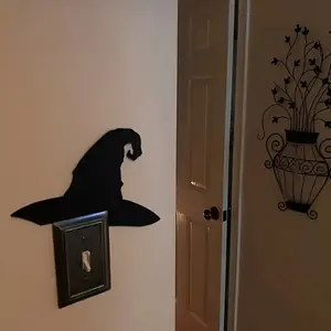 Vintage Witch Hat Wall Decor for Halloween, Spooky Witch Door Ornament, Perfect Witch Gift and Porch Decoration for Festive Indoor Use