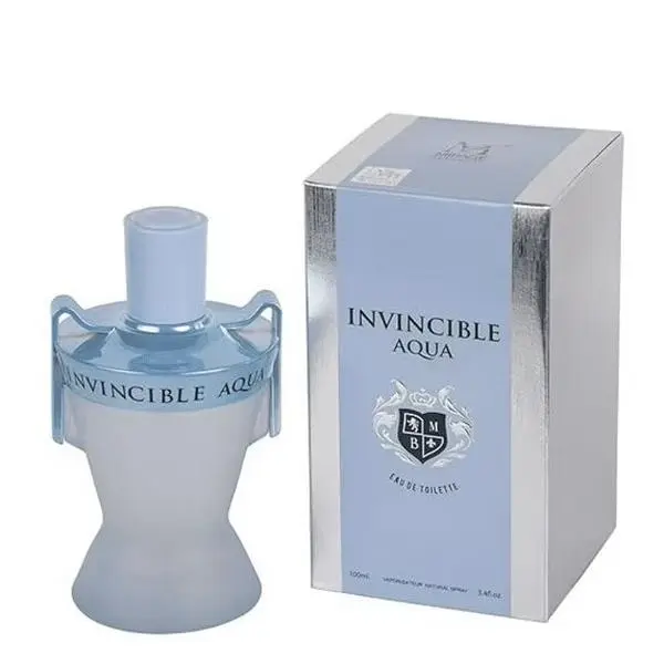 Invincible Aqua Men's Designer Cologne - Premium Woody Fragrance with Amber Notes, Single Bottle in Box, for Adult Daily Wear Across All Seasons