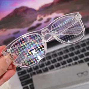 2026 Rainbow Diffraction Glasses - Clear Design with Elegant Rainbow Pattern, weight Frame, Ideal for Everyday Usea