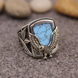 Men's Statement Decorative Ring, Creative Eagle-Winged Flying Design, Fashion Costume Jewelry Gift Accessory, Statement Decorative Rings