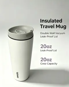 Owala FreeSip Stainless Steel Travel Mug 20oz Leak-Proof Lid BPA-Free Portable Drinkware Tumbler for Hot Cold Beverages - Bottled  Flasks tiktokshopspringglowup