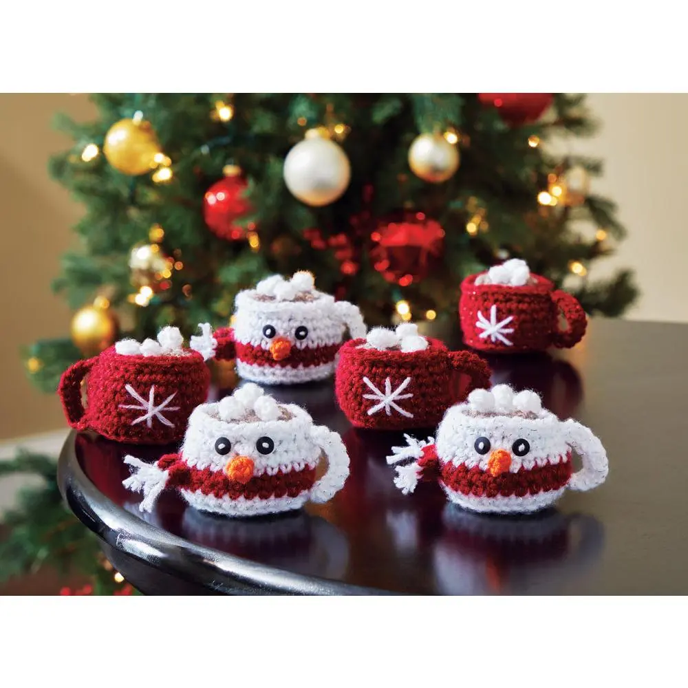 Hot Cocoa Crochet Ornaments