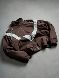 Men's Stand Collar Patchwork Colorblock Spring Zippered Sports Jacket, Lightweight Casual Outdoor Sports Coat, Full Zipper All-Season Outerwear with Pockets