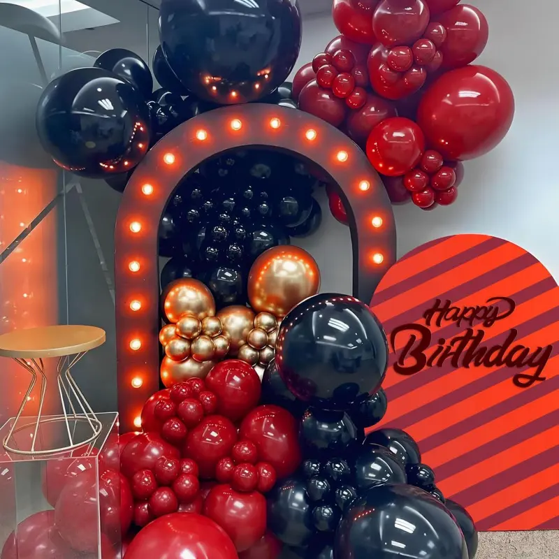 122pcs Dark Red Balloons Different Sizes, 18 12 10 5 inch Dark Red Balloon Arch Kit for Wedding Bridal Shower Birthday Party Decorations 122pcs Dark Red Balloons Different Sizes, 18 12 10 5 inch Dark Red Balloon Arch Kit for Wedding Bridal Shower Birthday Party Decorations