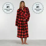 Comfrt | Dreamday Plush Robe | Ultra-Soft Unisex Plush Robe With Deep Pockets Flattering Fit Indulgent Robe
