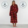 Comfrt | Dreamday Plush Robe | Ultra-Soft Unisex Plush Robe With Deep Pockets Flattering Fit Indulgent Robe