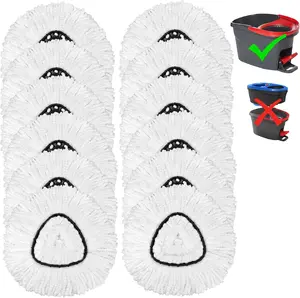 12 Pack Mop Heads Replacement for O-Ceda Easy Wrin Spin Mop, Microfiber Spin Mop Refills, Easy Cleaning Mop Head Replacement