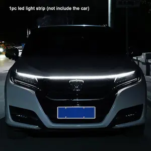 Car LED Hood Light, 1 Count 12V Flexible Waterproof Car Hood Decorative LED Strip Light, Daytime Running Light for Cars, SUVs, Pickup Truck