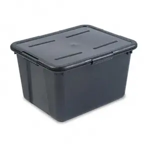 Advantus  File Tote With Lid Legal/Letter Plastic 19 x 15-1/2 x 11 Black