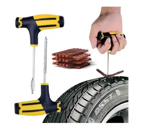 68pc Tire Repair Kit DIY Flat Tire Repair Car Truck Motorcycle Home Plug Patch with Tools and Patch Pieces