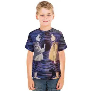 Young Girl's and Boy's Coraline Graphic T-Shirt Anime Tees Movie Vintage Cotton T-Shirt Gift for Her A0927-148