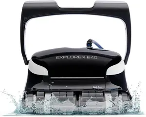 Dolphin Explorer E40 Automatic Robotic Pool Vacuum Cleaner with Wi-Fi, Wall Climbing Capability, Waterline Scrubber Brush, Ideal for Inground Pools up to 50 FT in Length