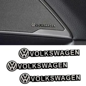 3D Car Audio Stereo Speaker Badge Sticker, Car Decorations, Compatible with Vw Golf Polo Touareg Passat Jetta Sharan, Attractive Stylish Accessory