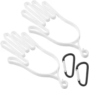 2-Pack Golf Glove Stretcher and Dryer, Durable Glove Shaper Holder Hanger Keeper for Golf Bag,  Wrinkles & Odor, Universal Gloves Support Frame Fit for Hand Golfs, Baseball, Cycling Gloves