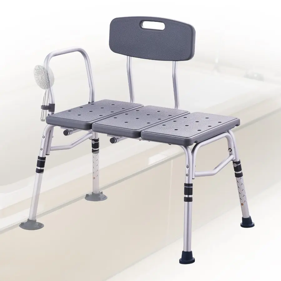 【Summerfinds】 VEVOR Tub Transfer Bench for Bathtub, Adjustable Shower Seats for Adults, Lightweight Shower Bench for Elderly and Disabled, Non-Slip Bath Seats with Armrest and Reversible Backrest, 400lbs Capacitydealsforyoudays