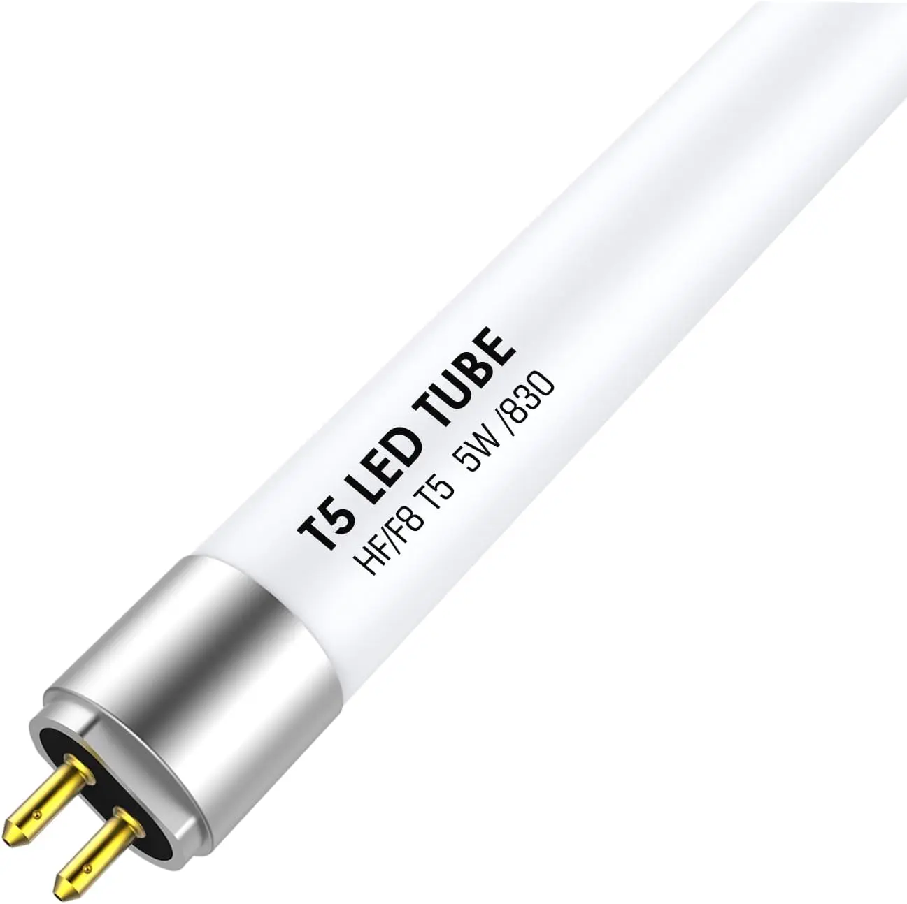 F8T5 LED T5 12 Inch G5 5W 685lm 3000K Plug & Play F8T5WW LED Replacement for Fluorescent Tubes, Warm White, Pack of 1