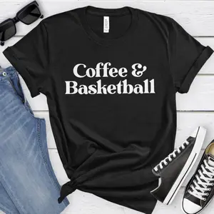 Funny Graphic Tee,Basketball Shirt, Basketball Gifts, Coffee and Basketball T-Shirt, Basketball Shirts for Men or Women, Basketball T-Shirts