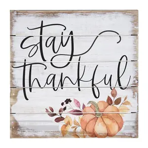 Stay Thankful Pumpkin. Pallet Petite By Sincere Surroundings.