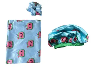 Breathable Cocomelon Wide-Band Kids Care Kit, Bathroom Shower Cap for Kids Home Supplies