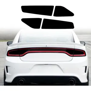 Black Taillight Vinyl Tint Film Vinyl Decals Tint Kit Precut Overlays Stickers Compatible with Dodge Charger 2015 2016 2017 2018 2019 2020 2021 Tail Light Wrap Cover