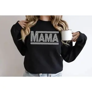 Checkered Retro Mama Sweatshirt, Mother's Day Gift, Retro Mama Sweatshirt,Checkered Sweatshirt,First Mothers Day Gift, Mom Life,New Cool Mom