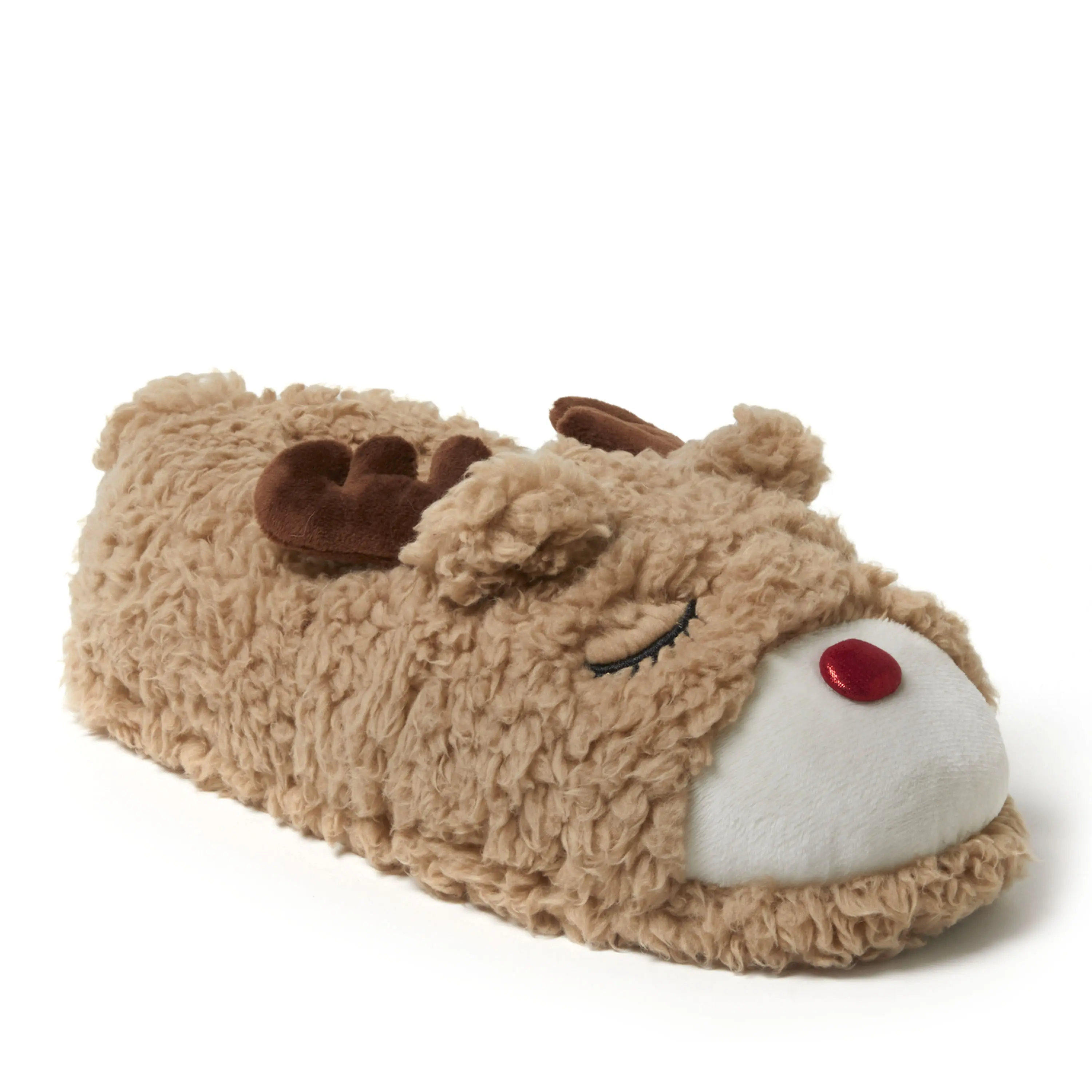 Dearfoams Unisex Animal House Slippers, Plush Closed Back Novelty Shoe with Slip-Resistant Sole, Kitchen Footwear, Slide, Women, Animal Face Pattern Men's Home Slippers, Cartoon Animal Men's Home Slippers
