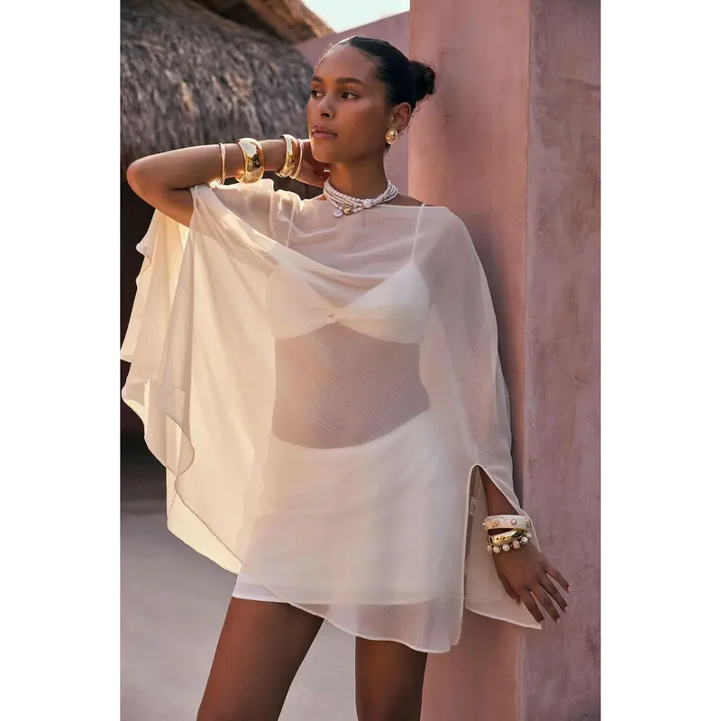 sparkly champagne prom dress Sheath Chiffon Lilac Mother of the Bride Dress with Cape Sleeves US0 / Custom Color