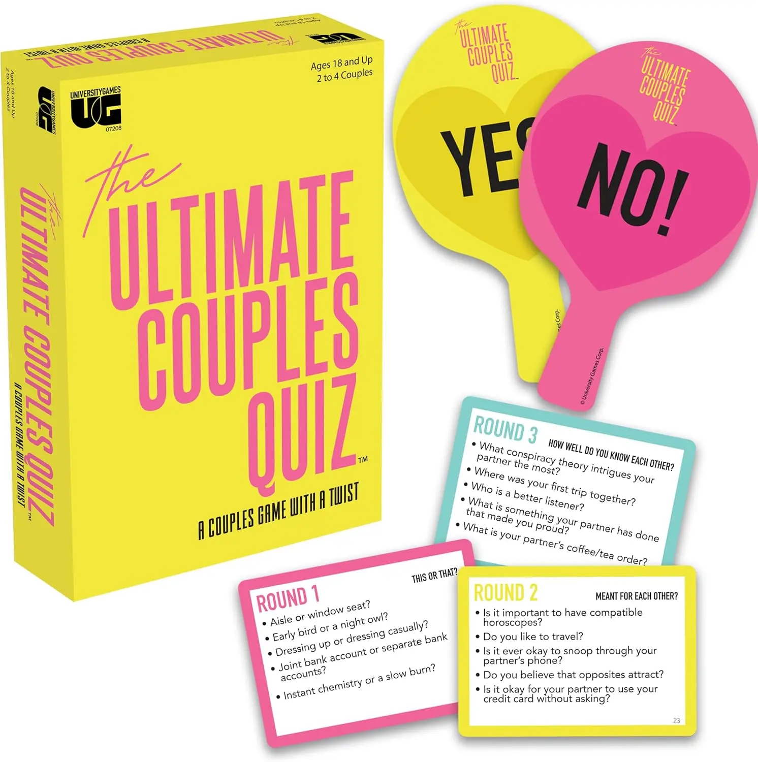 University Games The Ultimate Couples Quiz - Adult Party Board Game with Conversation Cards for Compatibility and Love Testing