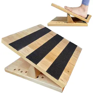 Professional Wooden  Stretcher Slant Board 500 lbs Weight Capacity 16-Angle Adjustable Incline  Stretch Slant Board for  Stretching Exercise Squat & Physical  Non-Slip