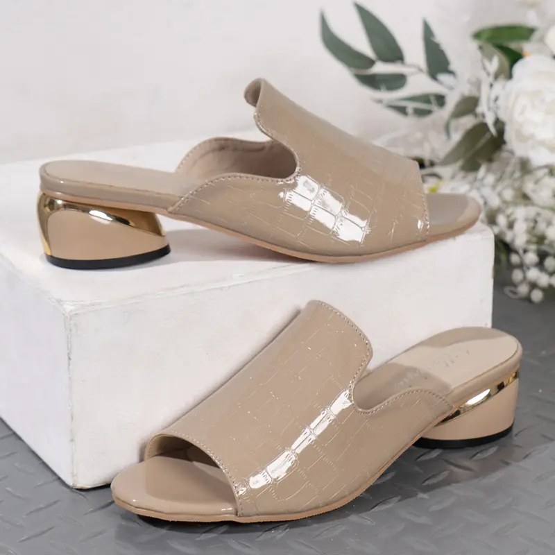 Women's Bohemian Style Fashion Sandals, Flat Rubber Sandals, Beach Vacation Wooden Slippers, Outdoor Cool Women's Shoes, Ladies Summer Footwear
