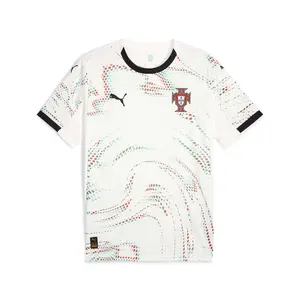 PUMA Mens Portugal Away Crew Neck Short Sleeve Replica Jersey Casual - White