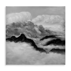 360 stand Gray Clouds & White Mountains Tablecloth, 58x58 in, Rustic Chic Decor Piece for Dining Space & Picnics, Indoor-Outdoor Household Kitchen Linen (C1TC5858KGKKXQ), Family Gatherings