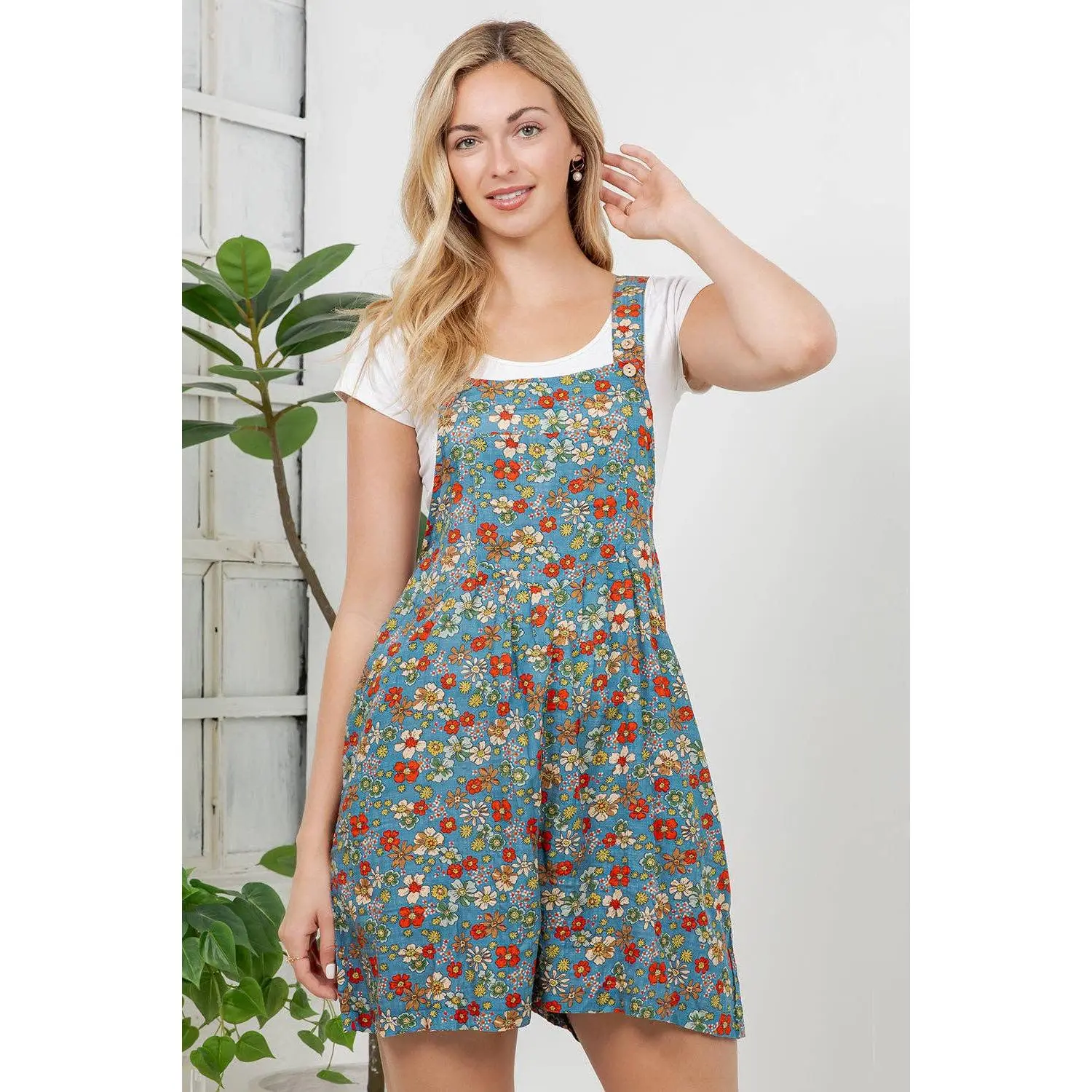 Vintage Floral Shortall: M
