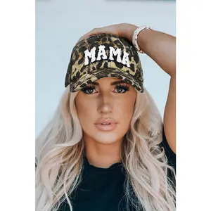 Leopard MAMA Embroidered Leopard Baseball Cap