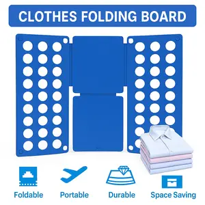 Plastic Easy-Fold T-Shirt Folder laundry hack folding board clothes organizer closet essentials home organization dorm must haves small space living quick fold board tidy closet viral tiktok find amazon must have household gadget shirt folding solution