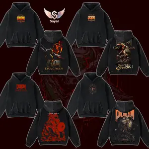 [Collection] DOOM - The Dark Ages Power 2025 Washed Tee for True FPS Warriors Heavyweight Cotton Vintage Game Shirt DOOM The Dark Ages Merch Hoodie Game Fan Essential Bold Graphic Streetwear for Men Clothes Classic Apparel